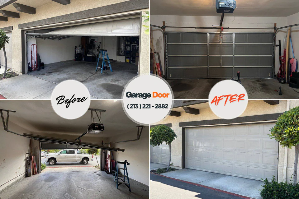 Before and after: garage door repair Ketchikan, AK